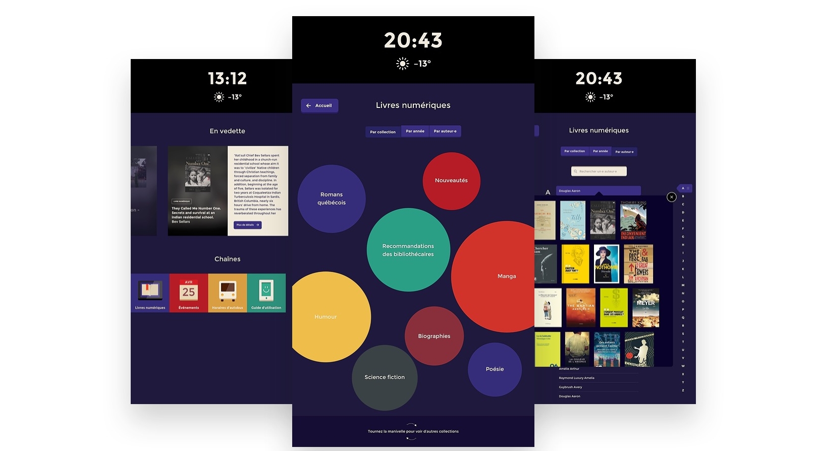 Interface publique de Manivelle
